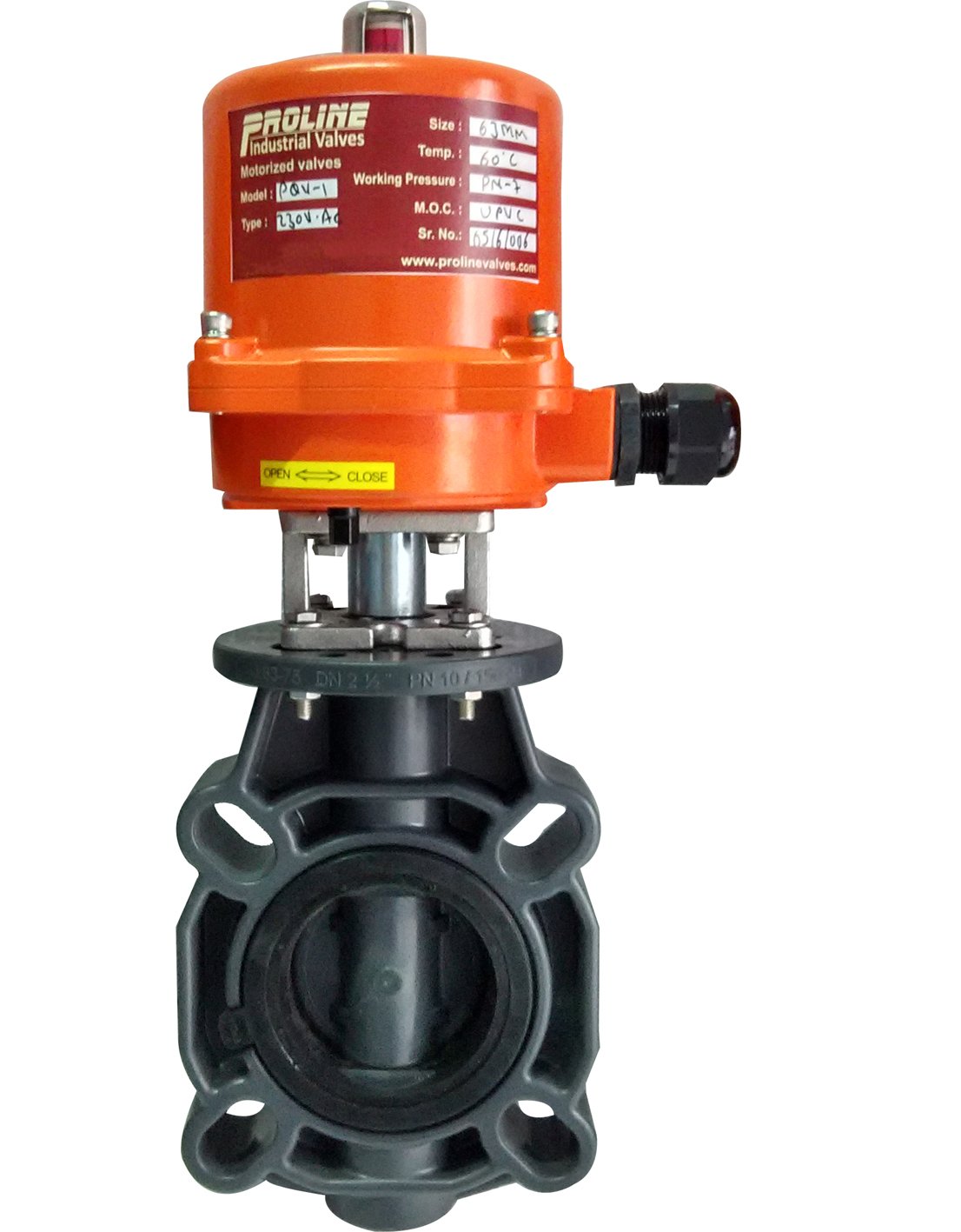 Motorized Upvc Butterfly Valve
